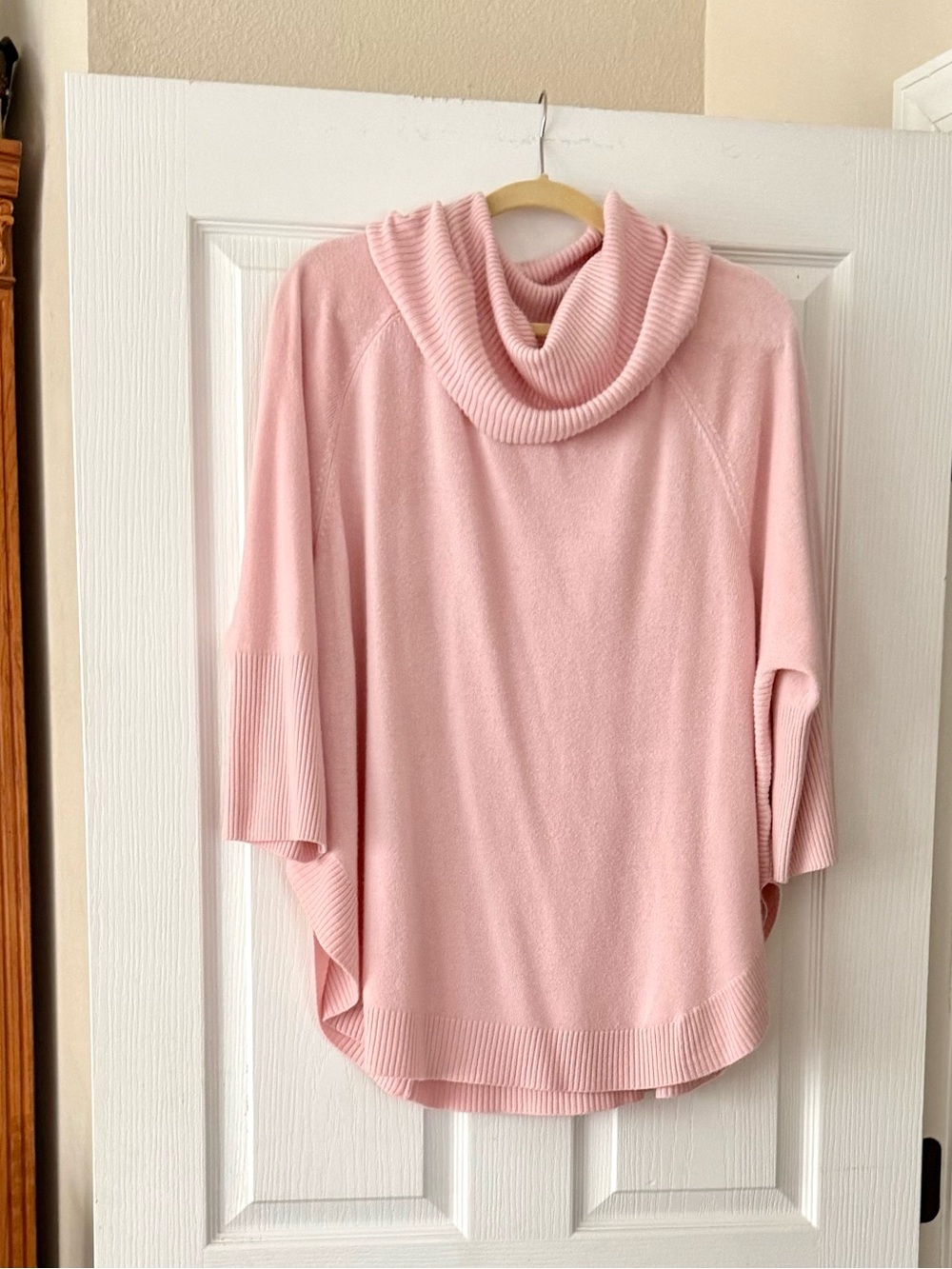 Roz & Ali Light Pink Cowl Neck Sweater